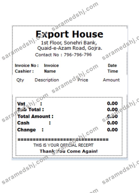 EXPORT HOUSE payment check